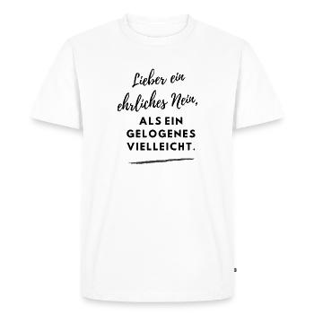 Honnête Non - T-shirt Premium bio Homme - blanc - Devant - Nico (187cm)