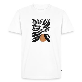 Be Nature - Men's Premium Organic T-Shirt - white - Front - Nico (187cm)