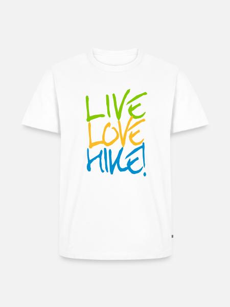 Live-Love-Hike! - Männer Premium Bio T-Shirt - Weiß