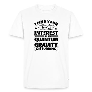 Cadeau amusant de gravité quantique - T-shirt Premium bio Homme - blanc - Devant - Nico (187cm)