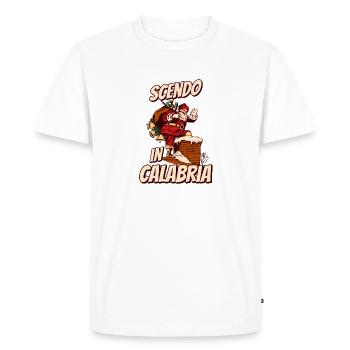 I go down to Calabria - Christmas - Men's Premium Organic T-Shirt - white - Front - Nico (187cm)