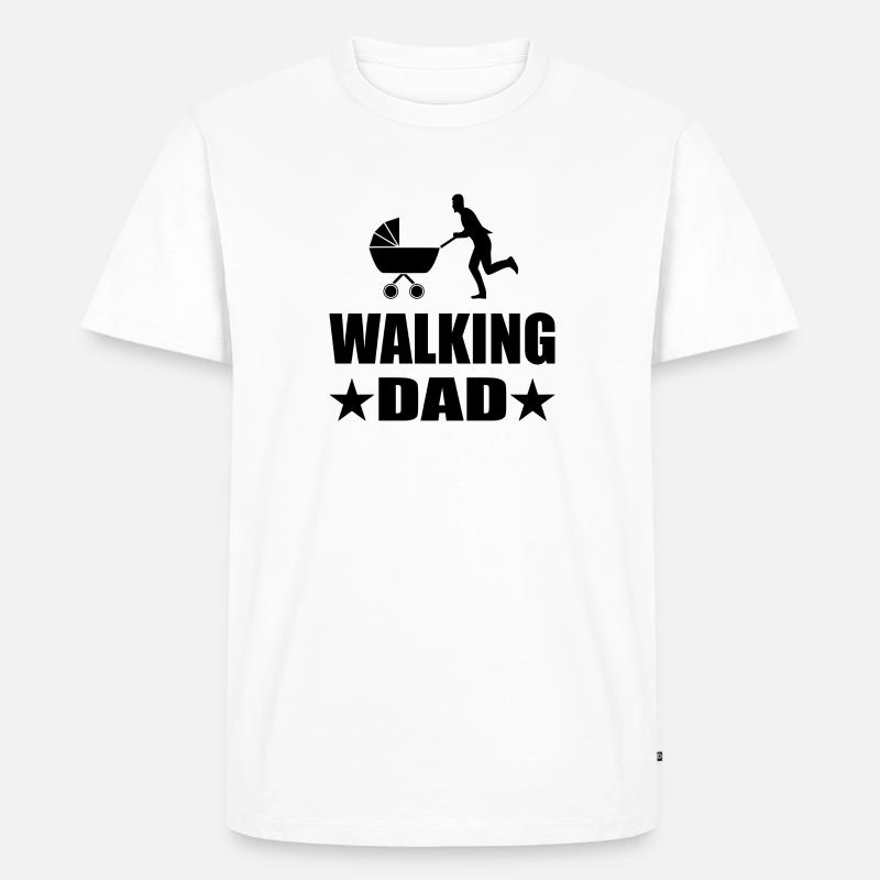 Papa - Männer Premium Bio T-Shirt - Weiß