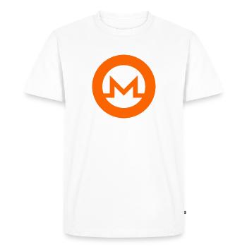 monero - Men's Premium Organic T-Shirt - white - Front - Nico (187cm)