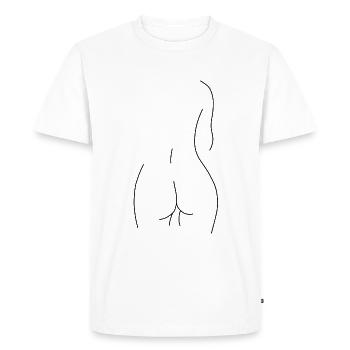 Corps de femme - T-shirt Premium bio Homme - blanc - Devant - Nico (187cm)