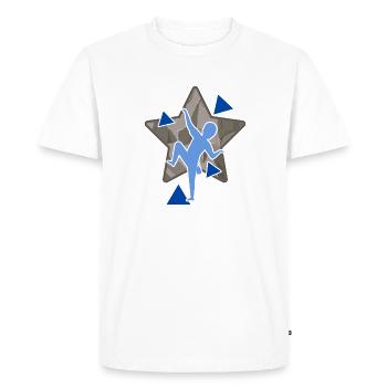 bloc boulderstar salle d’escalade boulder - T-shirt Premium bio Homme - blanc - Devant - Nico (187cm)