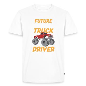 Futur conducteur de Monster Truck - T-shirt Premium bio Homme - blanc - Devant - Nico (187cm)