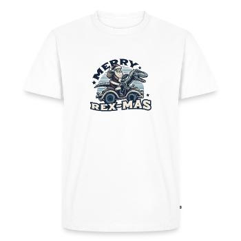 Merry Rexmas - Men's Premium Organic T-Shirt - white - Front - Nico (187cm)