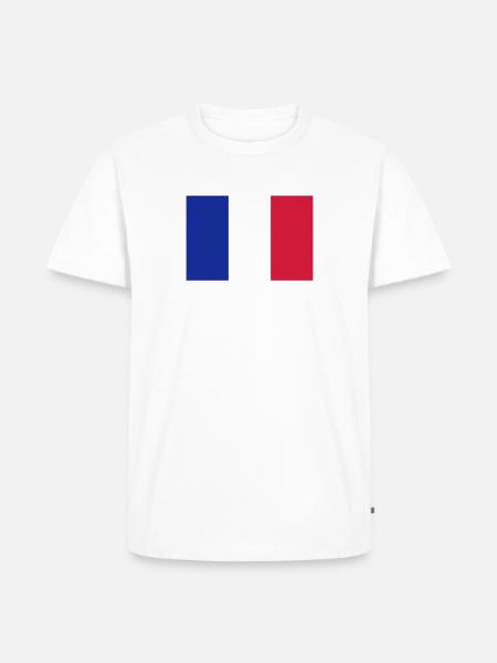 France flag - Men's Premium Organic T-Shirt - white