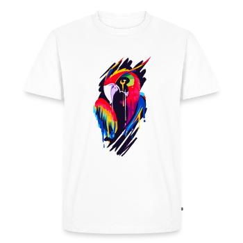 A Beautiful and Funny Parrot Design - Men's Premium Organic T-Shirt - white - Front - Nico (187cm)