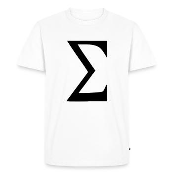 Sigma - Signe de somme - T-shirt Premium bio Homme - blanc - Devant - Nico (187cm)