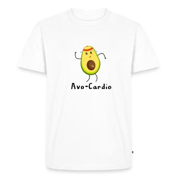 Avo-cardio | Légumes en bonne santé - T-shirt Premium bio Homme - blanc - Devant - Nico (187cm)