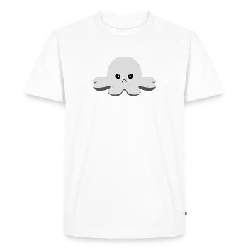 Poulpe de mauvaise humeur - grouches du matin - T-shirt Premium bio Homme - blanc - Devant - Nico (187cm)