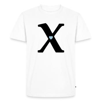 Letter X Initial point - Men's Premium Organic T-Shirt - white - Front - Nico (187cm)