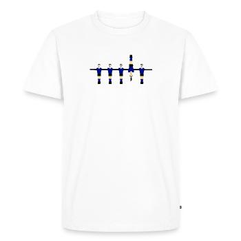 Stylized Blue Figures - Men's Premium Organic T-Shirt - white - Front - Nico (187cm)