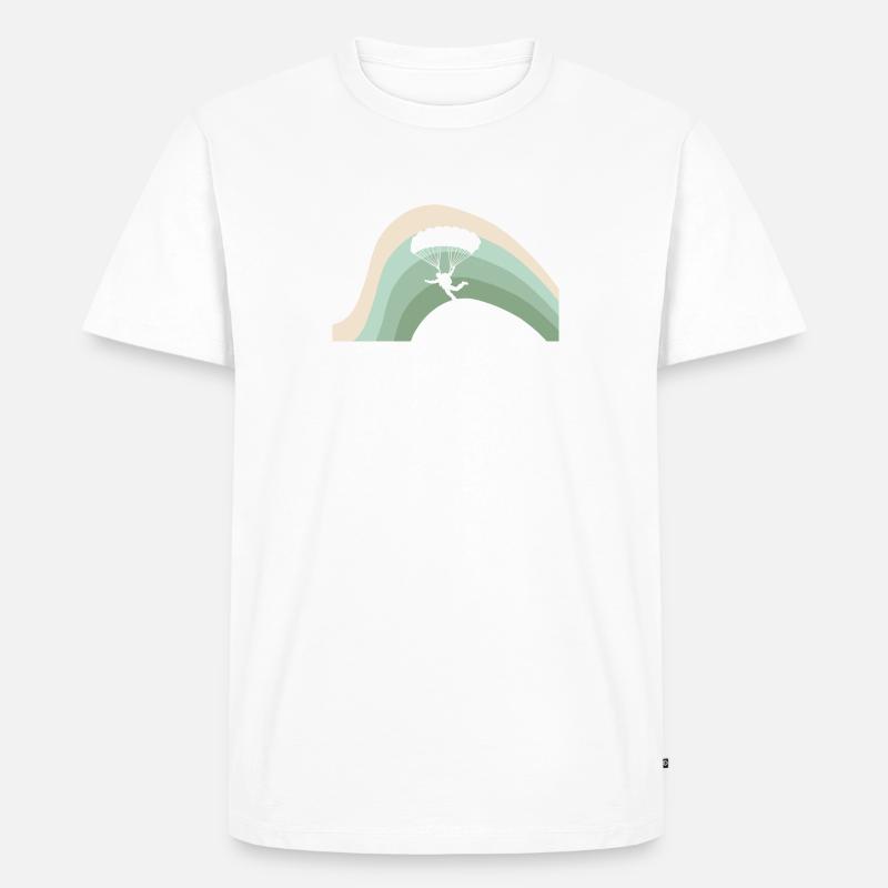 Skydiving Skydive Base Jumping - Männer Premium Bio T-Shirt - Weiß