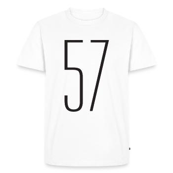 57 - T-shirt Premium bio Homme - blanc - Devant - Nico (187cm)