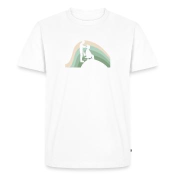 Peigne d’apprentissage de coiffeur - T-shirt Premium bio Homme - blanc - Devant - Nico (187cm)