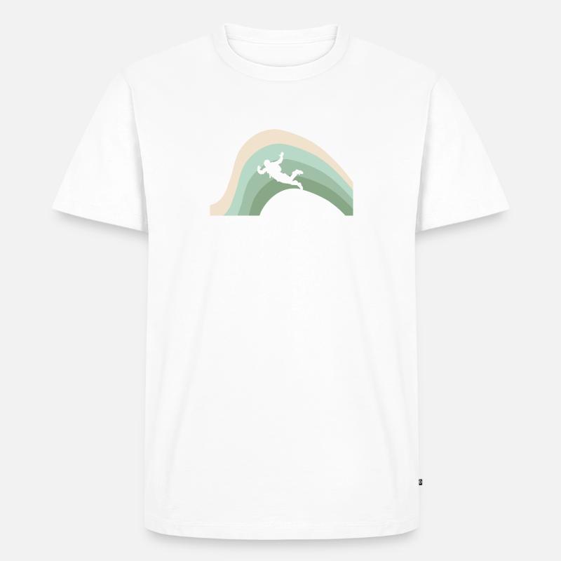 Skydiving Base Jumping Freifall - Männer Premium Bio T-Shirt - Weiß
