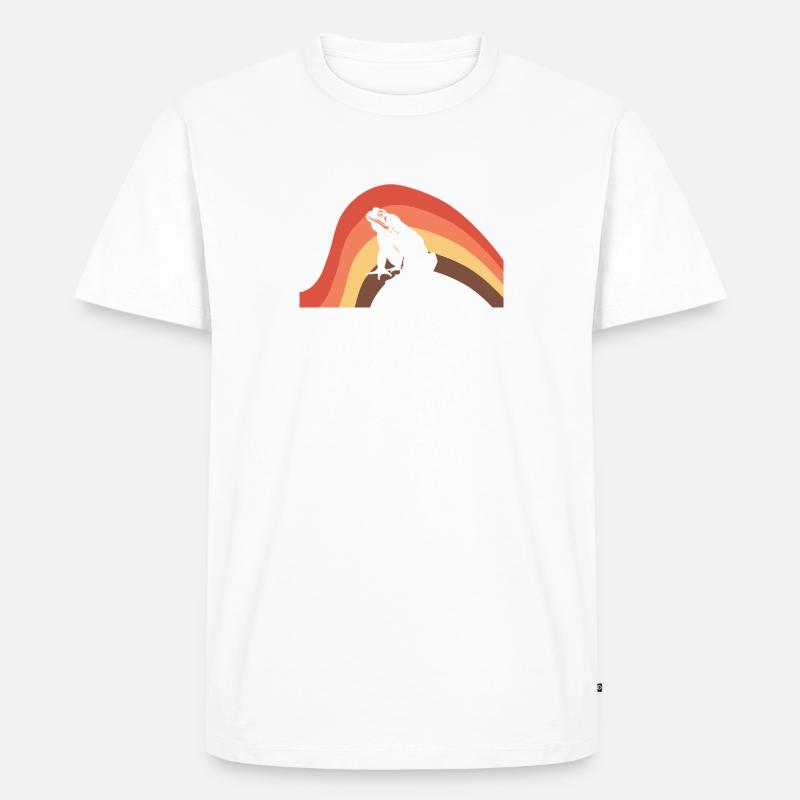 Frosch Teich Quak - Männer Premium Bio T-Shirt - Weiß
