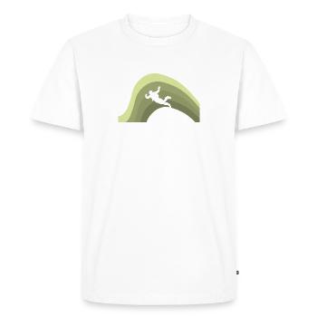 Parachutisme Parachutisme Adrénaline - T-shirt Premium bio Homme - blanc - Devant - Nico (187cm)