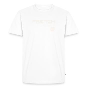 French Touch Musique, dj on the turntables: Clubbing - Men's Premium Organic T-Shirt - white - Front - Nico (187cm)