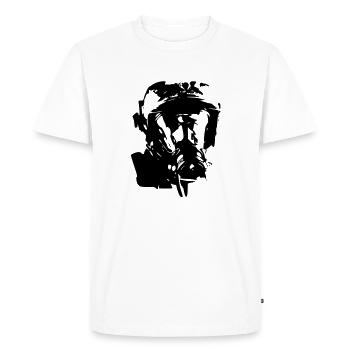 casque pompier ari - T-shirt Premium bio Homme - blanc - Devant - Nico (187cm)