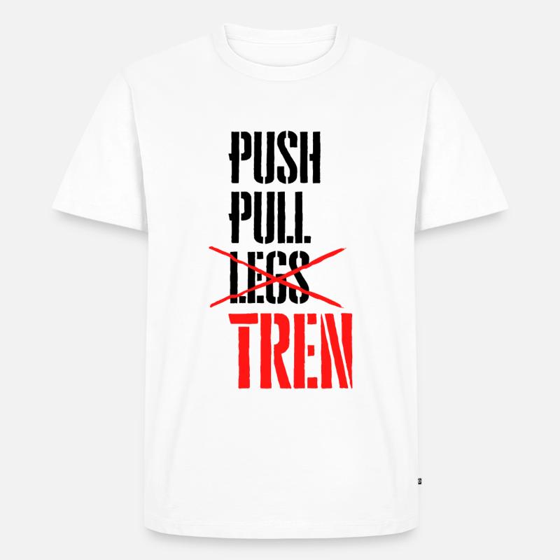 Push Pull Tren - T-shirt Premium bio Homme - blanc