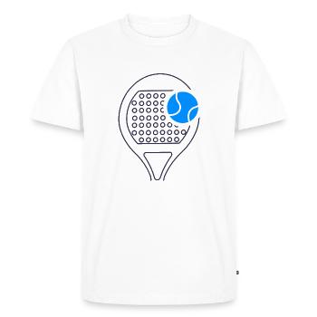 Padel tennis Joueur de Padel Raquette Padel Padel - T-shirt Premium bio Homme - blanc - Devant - Nico (187cm)