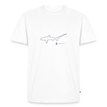 Thresher Shark LEMOMIMA contour - Men's Premium Organic T-Shirt - white - Front - Nico (187cm)