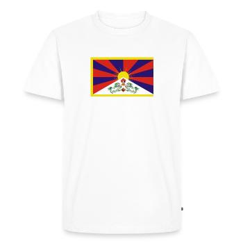 Tibet Flag - Men's Premium Organic T-Shirt - white - Front - Nico (187cm)
