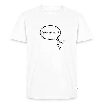 chèvre quoicoubeh ! - T-shirt Premium bio Homme - blanc - Devant - Nico (187cm)