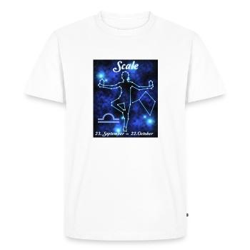 Zodiac sign Libra, constellation, astrology - Men's Premium Organic T-Shirt - white - Front - Nico (187cm)