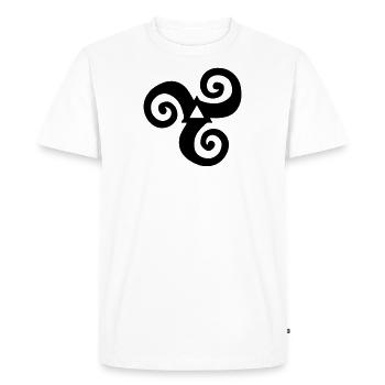 triskel breton symbol brittany 11 5 - Men's Premium Organic T-Shirt - white - Front - Nico (187cm)