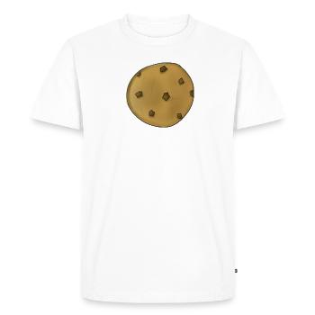 Biscuit cookie graphic image icon drawing clipart - Men's Premium Organic T-Shirt - white - Front - Nico (187cm)