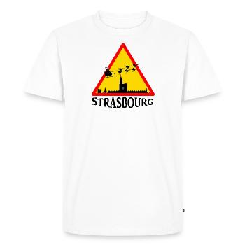 Strasbourg Alsace Noël - T-shirt Premium bio Homme - blanc - Devant - Nico (187cm)