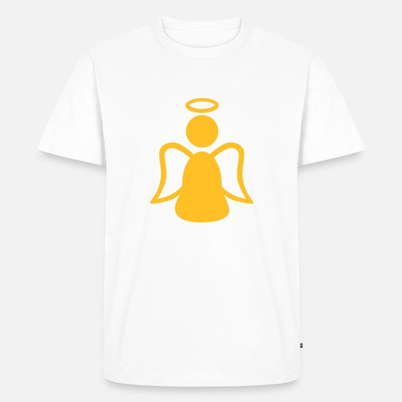 Engel - Männer Premium Bio T-Shirt - Weiß
