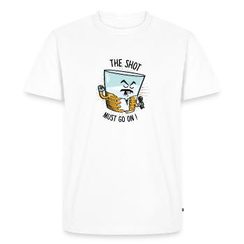 Rock and roll Shot - T-shirt Premium bio Homme - blanc - Devant - Nico (187cm)