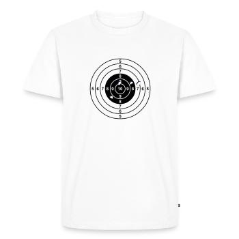cible - T-shirt Premium bio Homme - blanc - Devant - Nico (187cm)