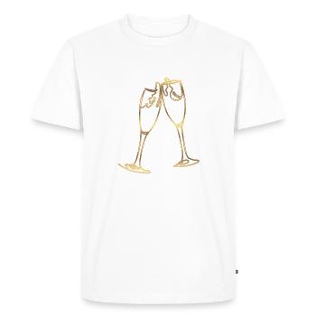 Verre à Cadeau - T-shirt Premium bio Homme - blanc - Devant - Nico (187cm)