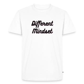 Different Mindset - Men's Premium Organic T-Shirt - white - Front - Nico (187cm)