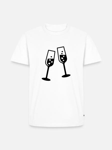 Herzprickeln - Männer Premium Bio T-Shirt - Weiß