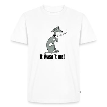 wasnt_me! - Männer Premium Bio T-Shirt - Weiß - Vorne - Nico (187cm)