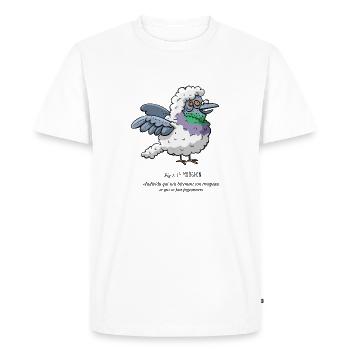 Le Mougeon - T-shirt Premium bio Homme - blanc - Devant - Nico (187cm)