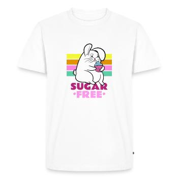 Sugar free - Men's Premium Organic T-Shirt - white - Front - Nico (187cm)