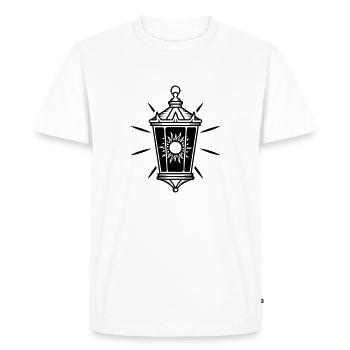 Lanterne solaire - T-shirt Premium bio Homme - blanc - Devant - Nico (187cm)