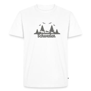 elch, sweden, nature, summer, norway, skyline, - Men's Premium Organic T-Shirt - white - Front - Nico (187cm)