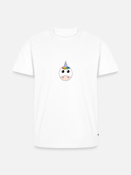 Sei ein Einhorn - Männer Premium Bio T-Shirt - Weiß