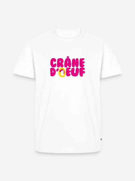 Crâne d'oeuf - T-shirt Premium bio Homme - blanc