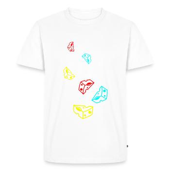 Symbole du fromage - T-shirt Premium bio Homme - blanc - Devant - Nico (187cm)