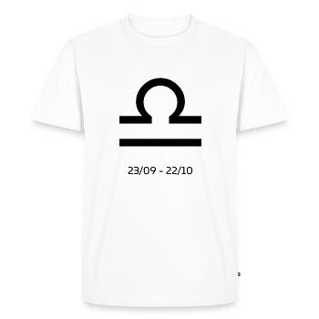 Zodiac Astrological sign Libra - Men's Premium Organic T-Shirt - white - Front - Nico (187cm)